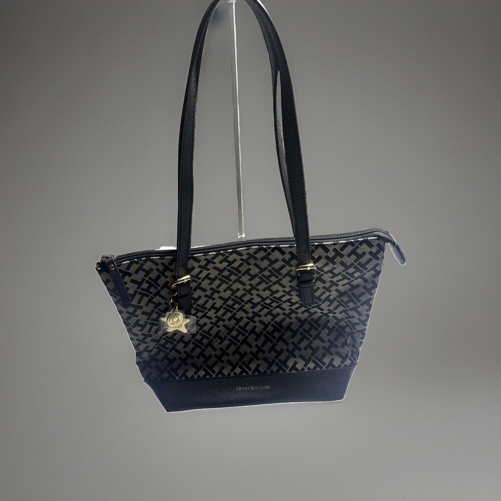 tommy hilfiger tote bag women Signature Jacquard Tote Bag Purse Y2k